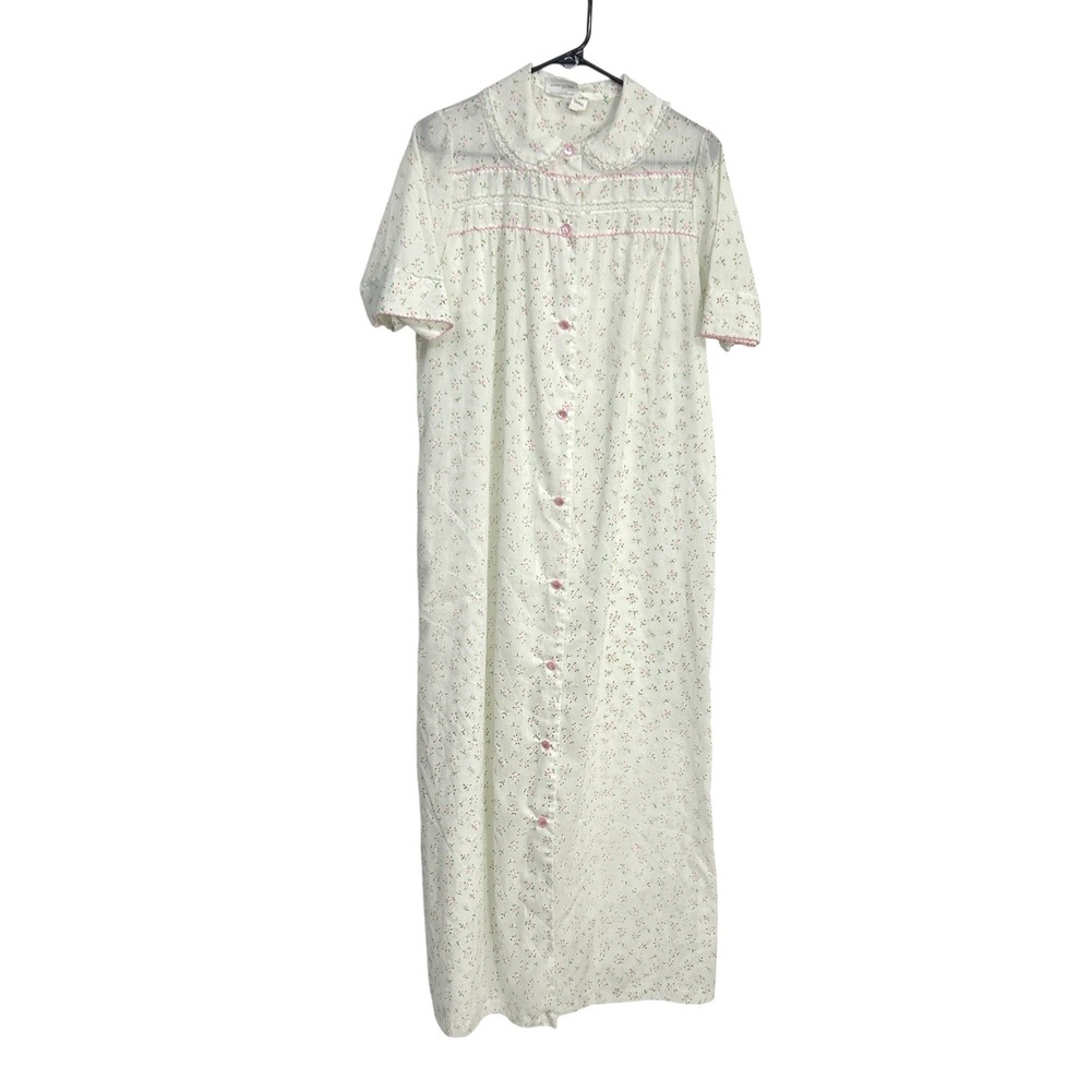 Floral Button Front House Robe Small Peter‎ Pan Collar Cottagecore JCPenney